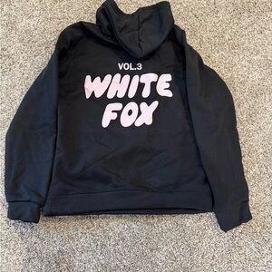 White Fox Black Hoodie